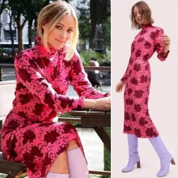 kate spade Dresses & Skirts - Kate Spade New York Bubble Dot Smocked Dress‎ in Rhubarb Jam.